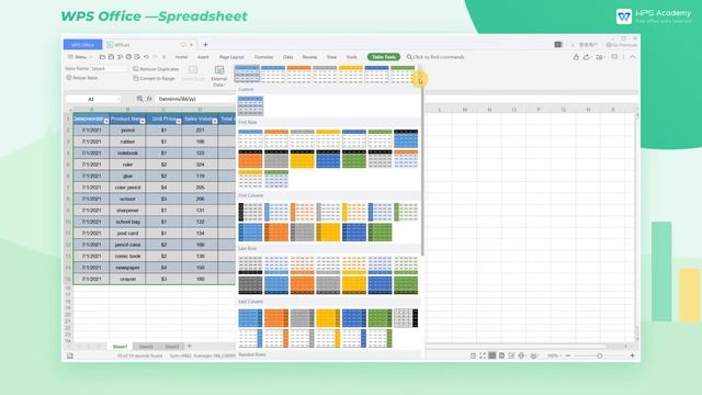 [WPS Academy] 1.0.8 Excel: How to create a table with one click смотреть онлайн