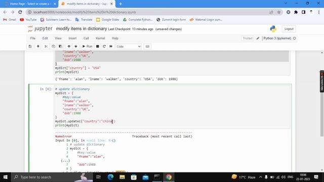 Add Update Delete Elements - Python Dictionary | Python tutorials for beginners смотреть онлайн