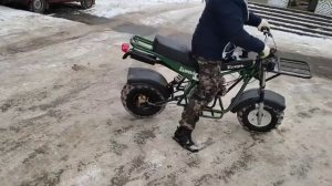 Самодельный мотоцикл первый выезд/минибайк/с двигателем от мотоблока