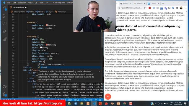 Tạo nút trở lại đầu trang(Backtop) bằng Html, Css, Jquery | Unitop.vn смотреть онлайн