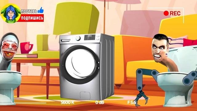 СКИБИДИ СТИРАЛКА! ► ПЕСНЯ Skibidi Washing Machine Анимация смотреть онлайн