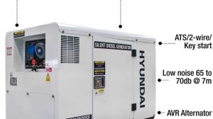 HYUNDAI DHY12500SE 12.5KVA DIESEL GENERATOR @ Whittaker Trading Ltd.