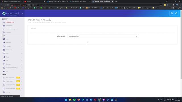 How to Add a Subdomain in Cyberpanel — 2021 смотреть онлайн