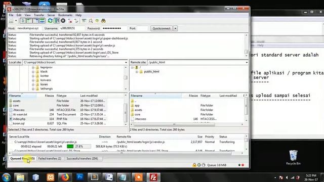 #2 TUTORIAL Upload File ke SERVER dengan FTP Filezilla Client Part.2 смотреть онлайн