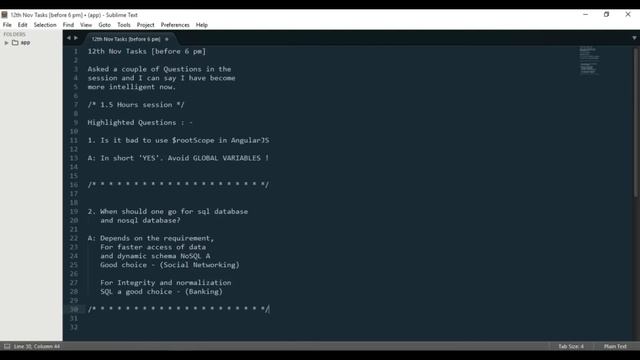 Doubts RESOLVED in Angular NODE SQL NOSQL | 12th Nov Tasks смотреть онлайн