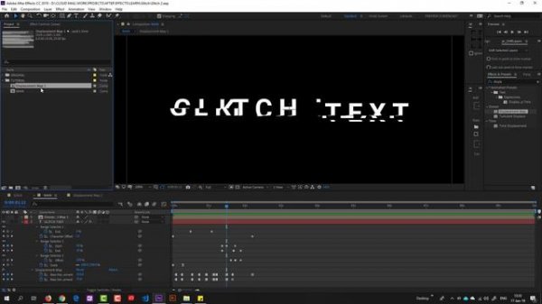 Анимация глитч текста в After Effects (Glitch text animation)