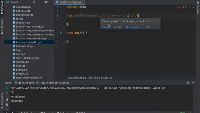 Belajar Go-Lang - 25 Variadic Function смотреть онлайн
