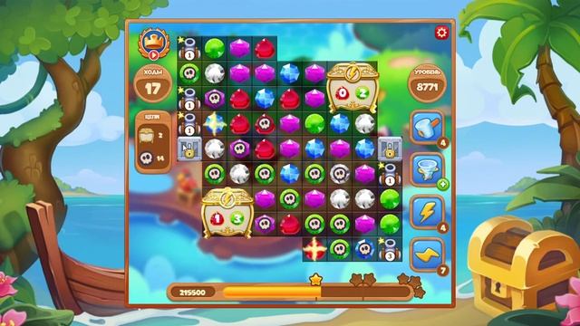 Как пройти уровень 8771 игры Сокровища Пиратов смотреть онлайн