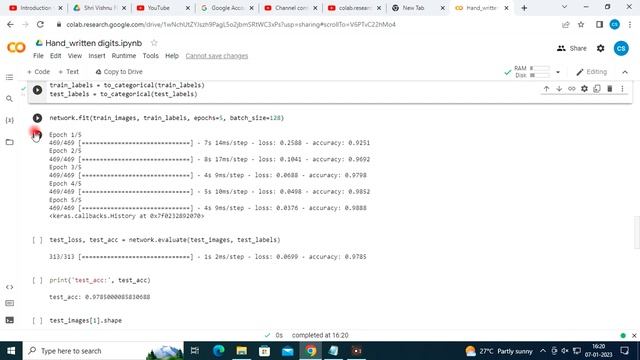 colab.research.google.com for Hand written digits images смотреть онлайн