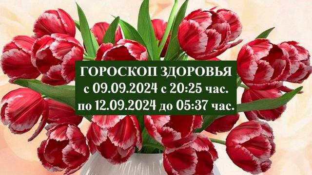 "ГОРОСКОП ЗДОРОВЬЯ с 9 по 12 СЕНТЯБРЯ 2024 года!!!" смотреть онлайн