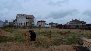 Как я разметил фундамент лазерным уровнем. Начало стройки