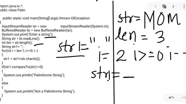 Write a program in java to enter a string and check whether the string is Palindrome String or not. смотреть онлайн