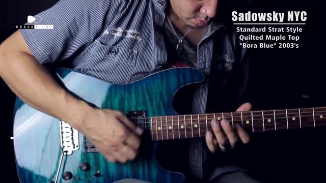 【Brusheight】Sadowsky NYC Standard Strat Style Quilted Maple Top "Bora Blue" 【SOLD】 смотреть онлайн