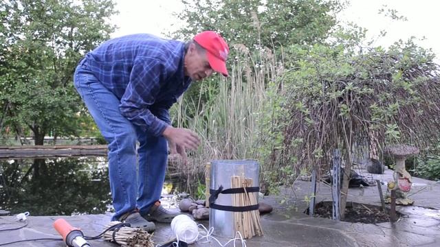 Как сделать емкость для растений из камыша ... смотреть онлайн
