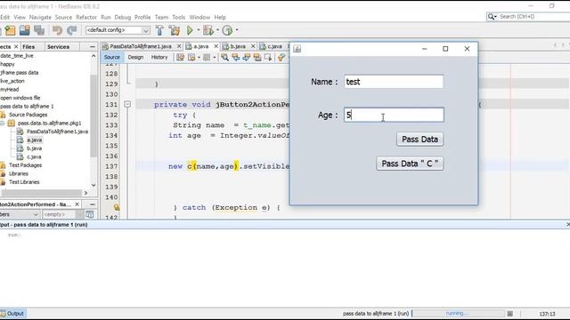 How to transfer data between One JFrame to Another JFrame: NetBeans | Java Tutorial смотреть онлайн