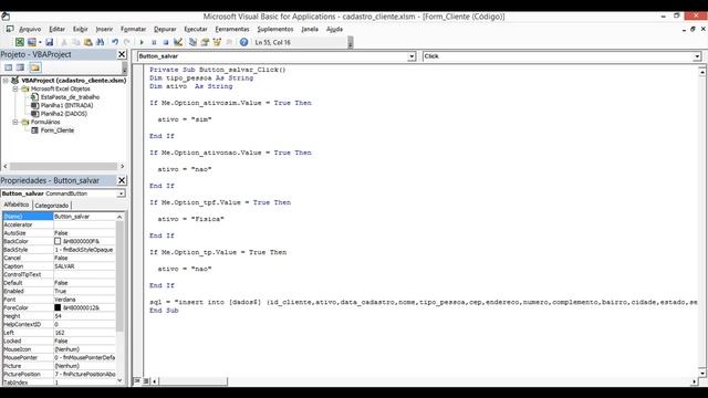 08 Cadastro Completo de Clientes com Foto com VBA no Excel Codif a Interface Grafica Parte 02 смотреть онлайн