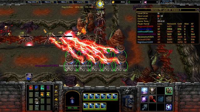 【WarCraft 3】Element TD 4.3D ► Game 15 ★ Normal & All-Random | Level 48 ║#389║ смотреть онлайн