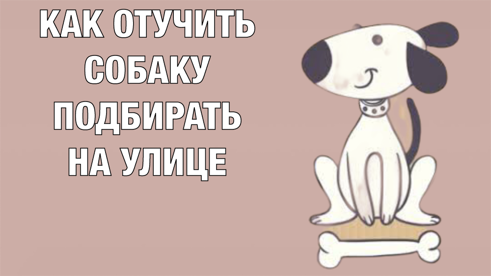 Как отучить собаку подбирать на улице. смотреть онлайн