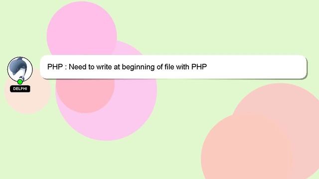 PHP : Need to write at beginning of file with PHP смотреть онлайн