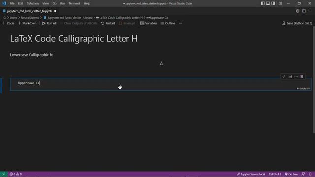 Jupyter Notebook | Markdown | LaTeX | How to Add A Calligraphic Letter H Using LaTeX Code смотреть онлайн