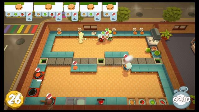 [OVERCOOKED]PART05 We can't this game! 2Mans1woman3Players Played Game Together![Nintendo Switch]