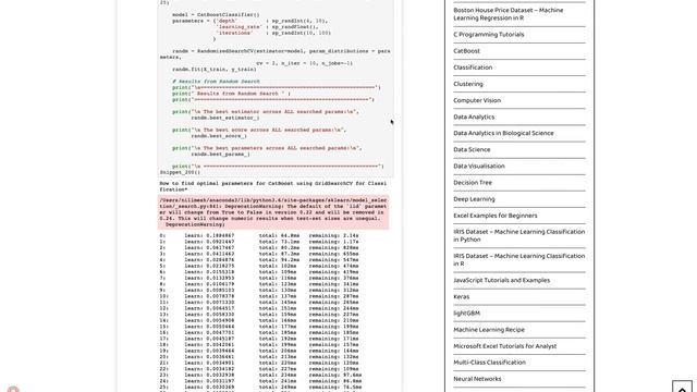 How to find optimal parameters for CatBoost using GridSearchCV for Classification in Python смотреть онлайн
