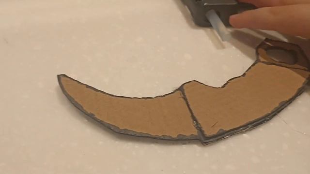 как сделать керамбит из картона (краткий туториал)