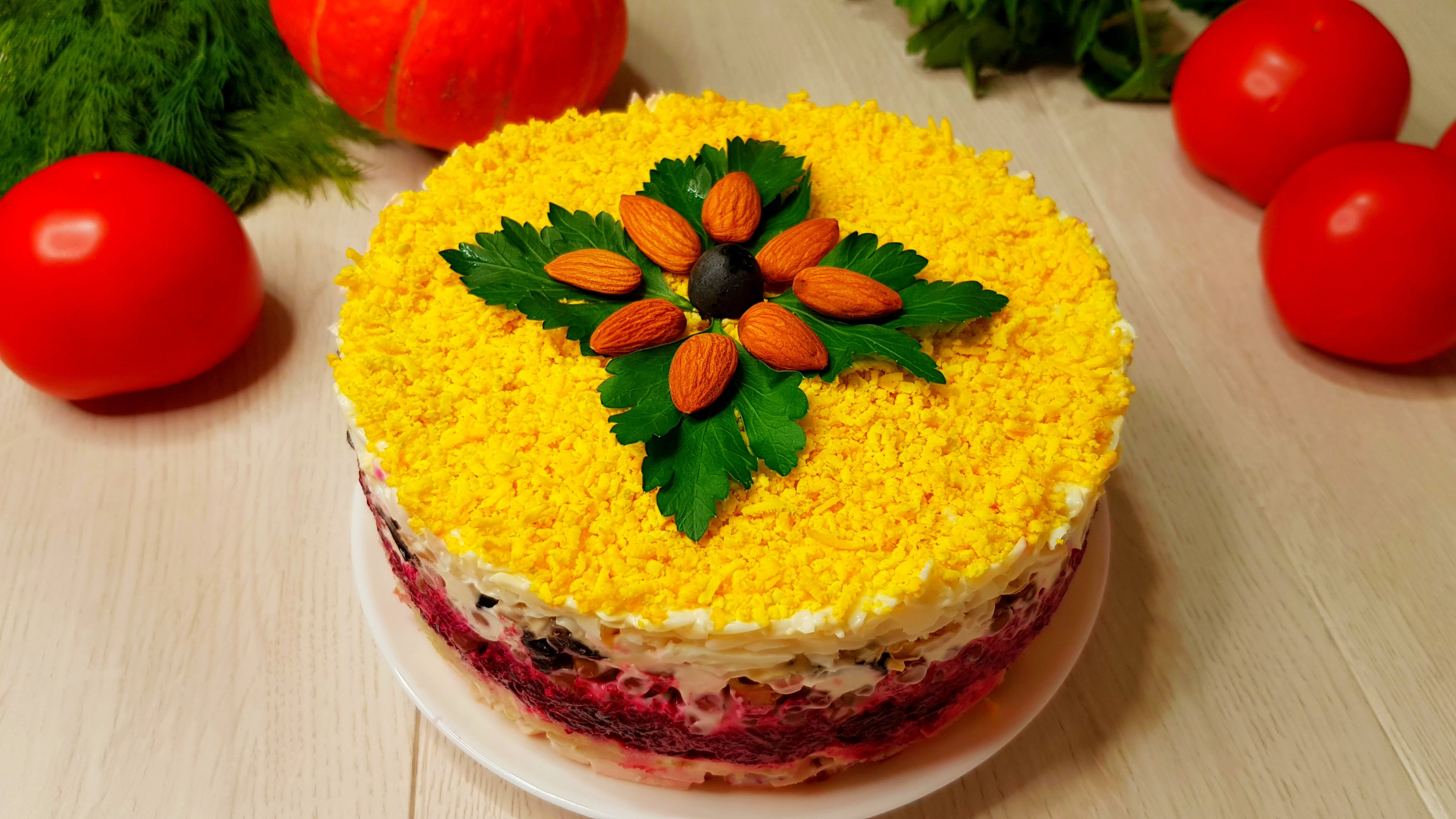 САЛАТ ГРАФ – очень вкусный праздничный салат на новогодний стол – прекрасная замена оливье и шубе! смотреть онлайн