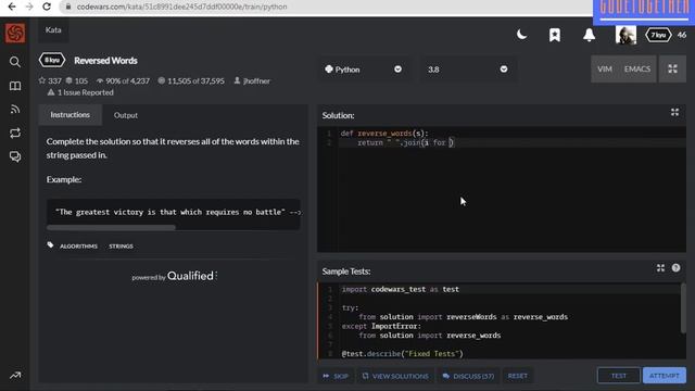 Codewars challenge #10 - Reversed word solution смотреть онлайн