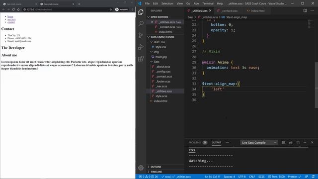 SASS Crash Course for Absolute Beginner смотреть онлайн