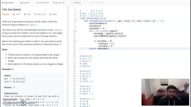Leetcode 134 Gas Station (Approach/Intuition Explained) смотреть онлайн