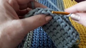 Коврик крючком из трикотажной пряжи. CROCHET CRUNCH.