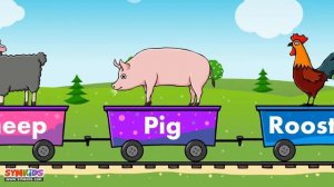 Domestic Animals train | Domestic Animals for kids | Train for kids