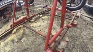 Ленточная пилорама на колёсах от мопеда