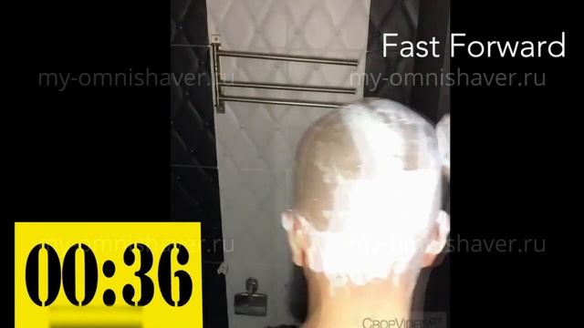 Побрил голову наголо за 56 секунд с бритвой Омнишейвер (Omnishaver) смотреть онлайн