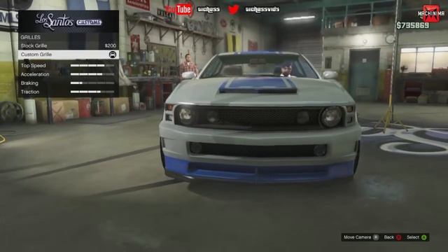 GTA Online Car Customisation - "2013 Ford Mustang GT500" ("Vapid Dominator") "NFS" смотреть онлайн