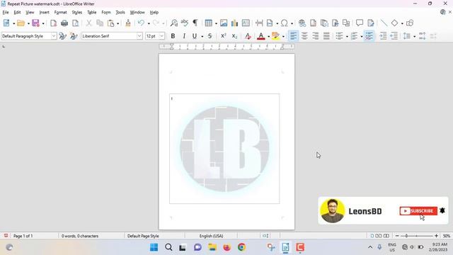 How to Repeat Picture Watermark at Every Pages in LibreOffice Writer? | Add Picture Watermark смотреть онлайн