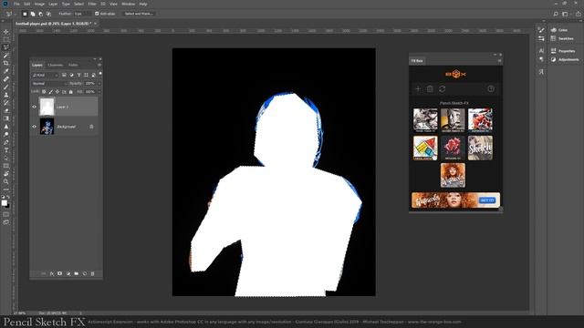Use Pencil Sketch FX Add On with FXBox Plugin Panel - Photoshop Add On Tutorial смотреть онлайн