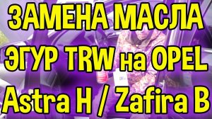 Замена жидкости ГУР Опель Астра H / Zafira B