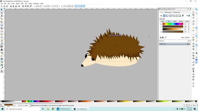 Inkscape | Creating a Cute Hedgehog смотреть онлайн