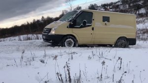 Форд транзит дизель полный привод 4х4  работа  по легкому снегу. AWD Transit In The Snow