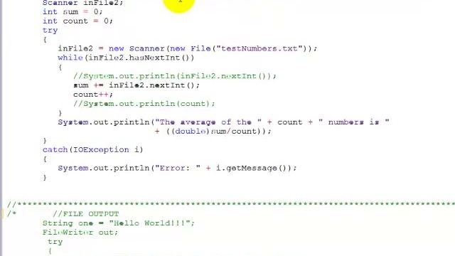 FileIO Exceptions смотреть онлайн