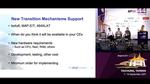 APNIC44 - BoF: Discussion with IPv6 CE Vendors смотреть онлайн