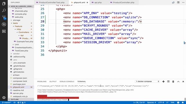 APIs in Laravel Using TDD - In memory database and filtering single tests смотреть онлайн