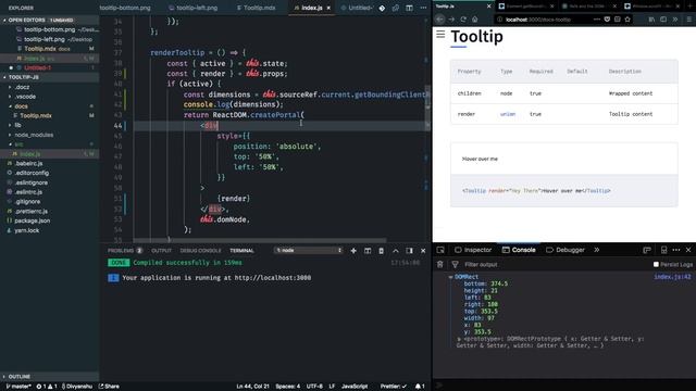 Building a react tooltip library - Wrapping up the tooltip component - 9 of 12 смотреть онлайн