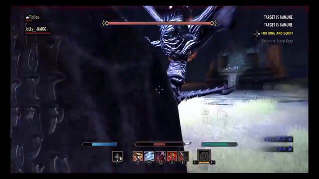 Epic boss fight... NOT! ESO online multiplayer gameplay смотреть онлайн