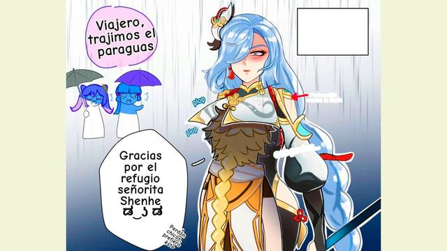 Cuando llueve [Genshin Impact] | Aether X Shenhe Comic Dub Latino смотреть онлайн