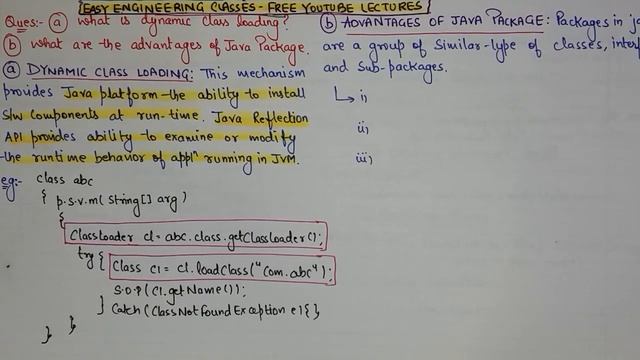 Java Dynamic Class Loading, Advantages of Java Package - DOEACC NIELIT , Interview Tips смотреть онлайн