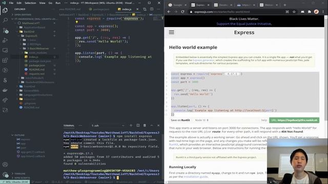 ExpressJS #3 - Simple Webserver смотреть онлайн