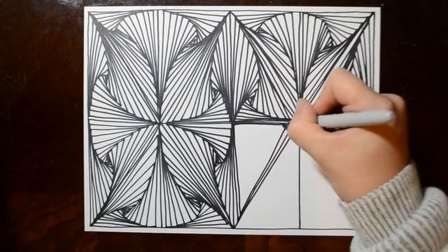 How to Draw Line Illusions - Doodle Pattern Sketch 8 смотреть онлайн